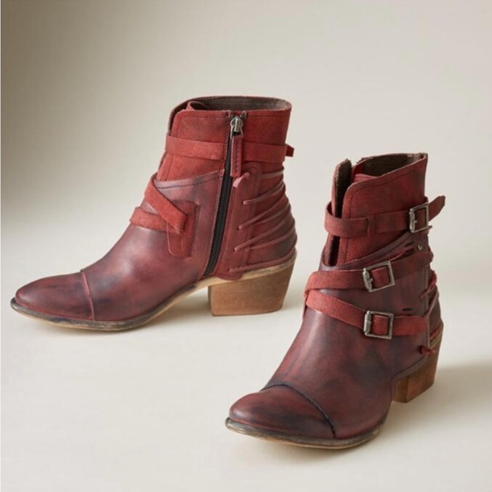 ROAN By Bed Stu Leather Bordo Jag Boots 6